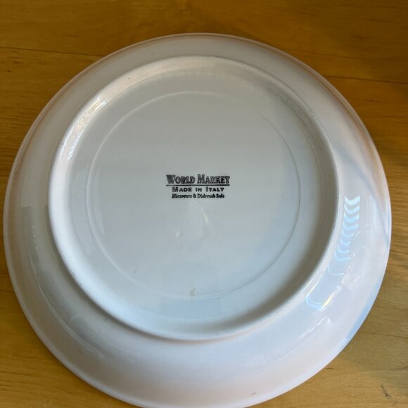 Vtg Italian Made World Market Painted Ceramic Bowl Large 12" Serving Decorative - Picture 3 of 6